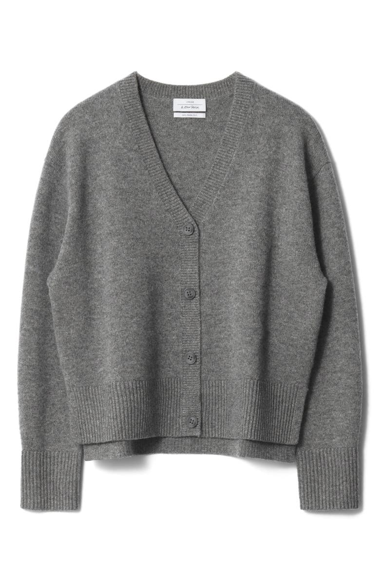 & Other Stories Oversize V-Neck Merino Wool Cardigan, Alternate, color, 