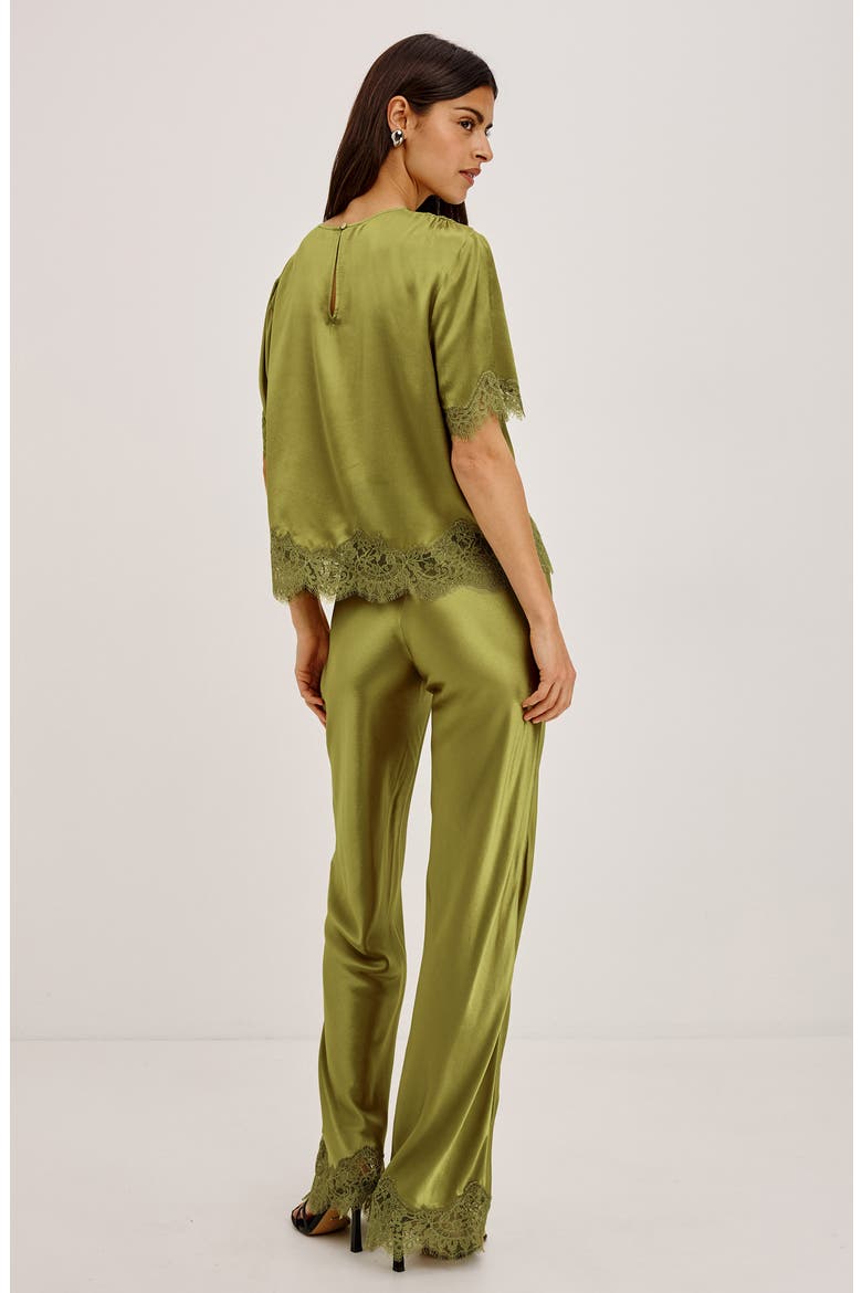 Sonora Lace Trim Top, Alternate, color, CELERY