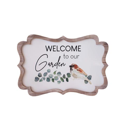 Welcome to the Garden Wall Sign