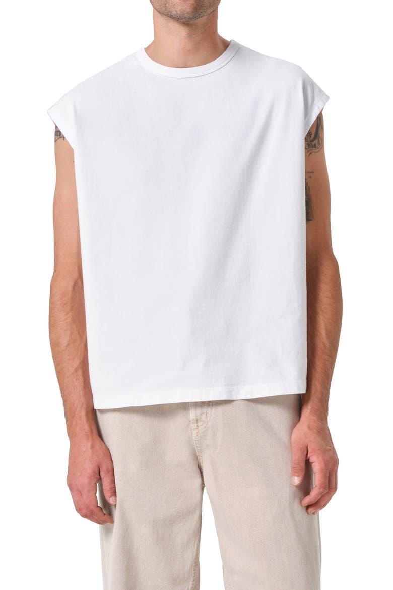 Leonard Muscle Tee, Main, color, WHITE