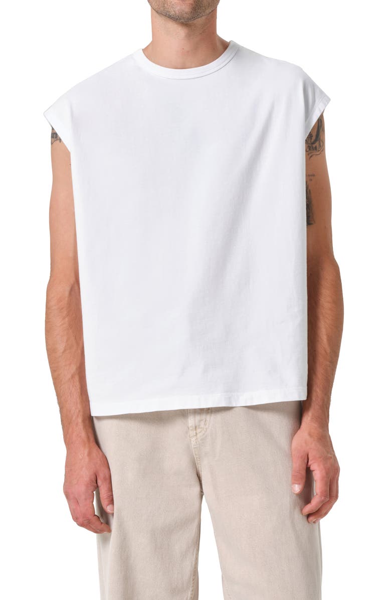 AGOLDE Leonard Muscle Tee, Main, color, White