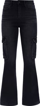 Bayeas Amy High Waist Flare Cargo Jeans