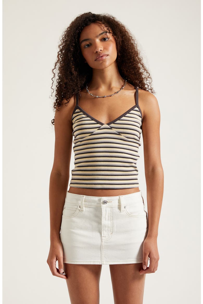 Piper Mid Rise Denim Miniskirt, Alternate, color, WHITE