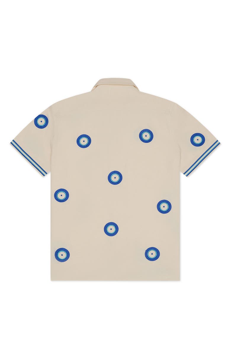 MAVRANS Evil Eye Organic Cotton Camp Shirt, Alternate, color, 