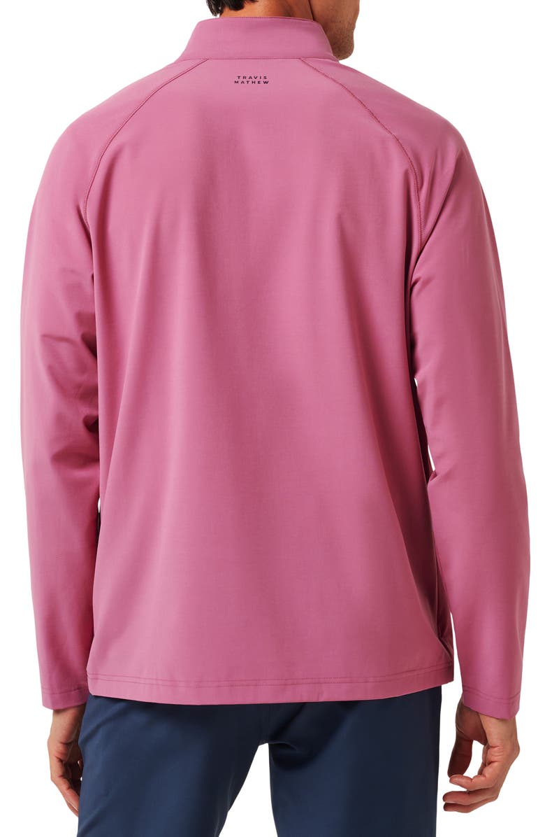 TravisMathew Air Tram Quarter Zip Pullover, Alternate, color, Rose Wine