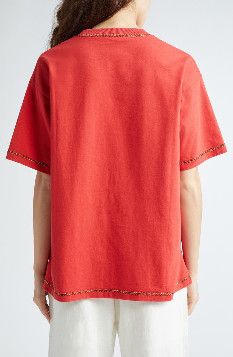 Bode Embroidered Parakeets Cotton Graphic T-Shirt, Alternate, color, 