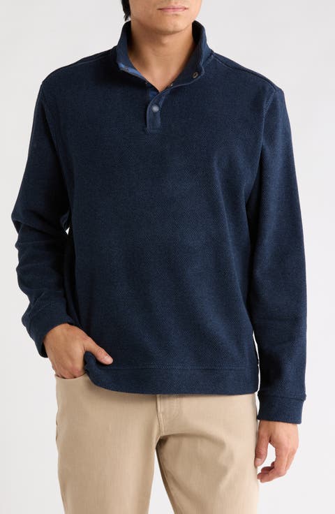 Sea Brook Textured Fleece Quarter Snap Pullover