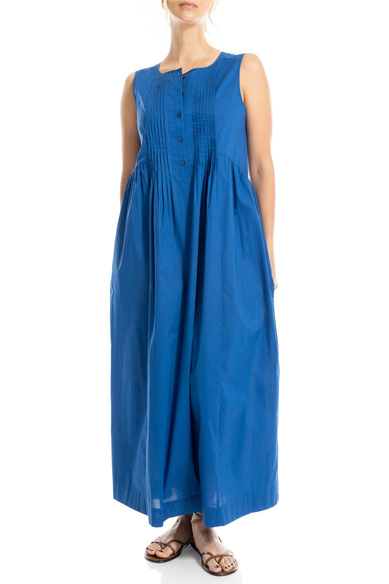 Sleeveless Button Front Maxi Dress, Main, color, COBALT