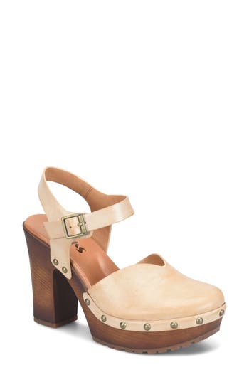 Korks Adria Clog In Natural Nubuck