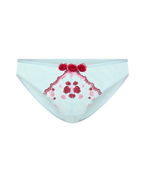 Shop Adore Me Levana Brazilian Panties In Floral Blue