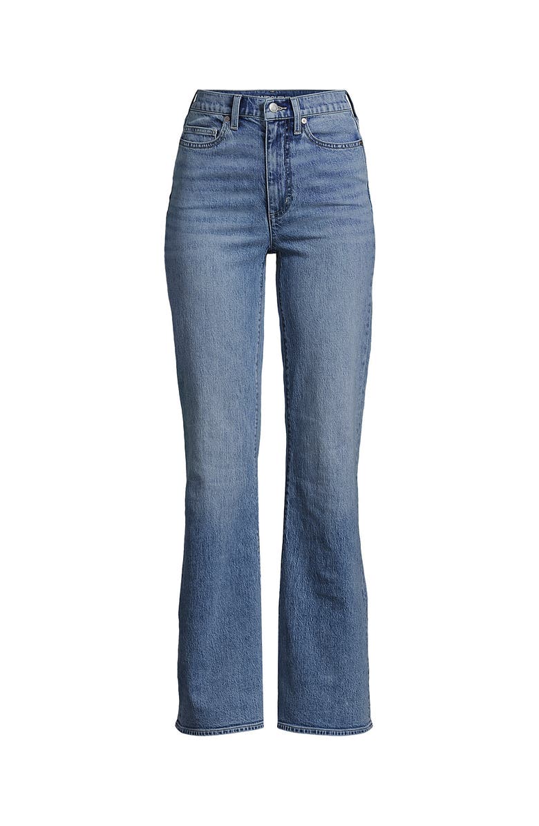 Lands' End Soft Denim High Rise Classic Flare Jeans, Alternate, color, 