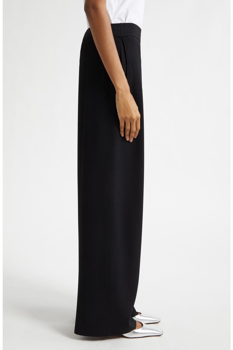 Straight Leg Compact Knit Trousers, Alternate, color, BLACK