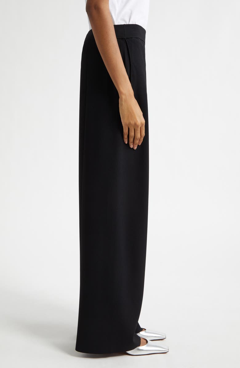 Stella McCartney Straight Leg Compact Knit Trousers, Alternate, color, Black