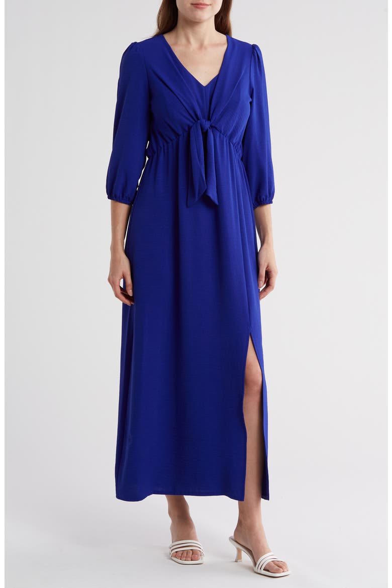 Tie Waist Maxi Dress, Main, color, SAPHIRE