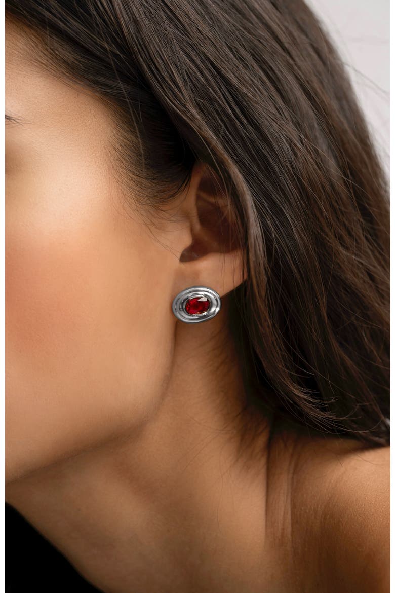 Rosalie Earrings, Alternate, color, White Gold