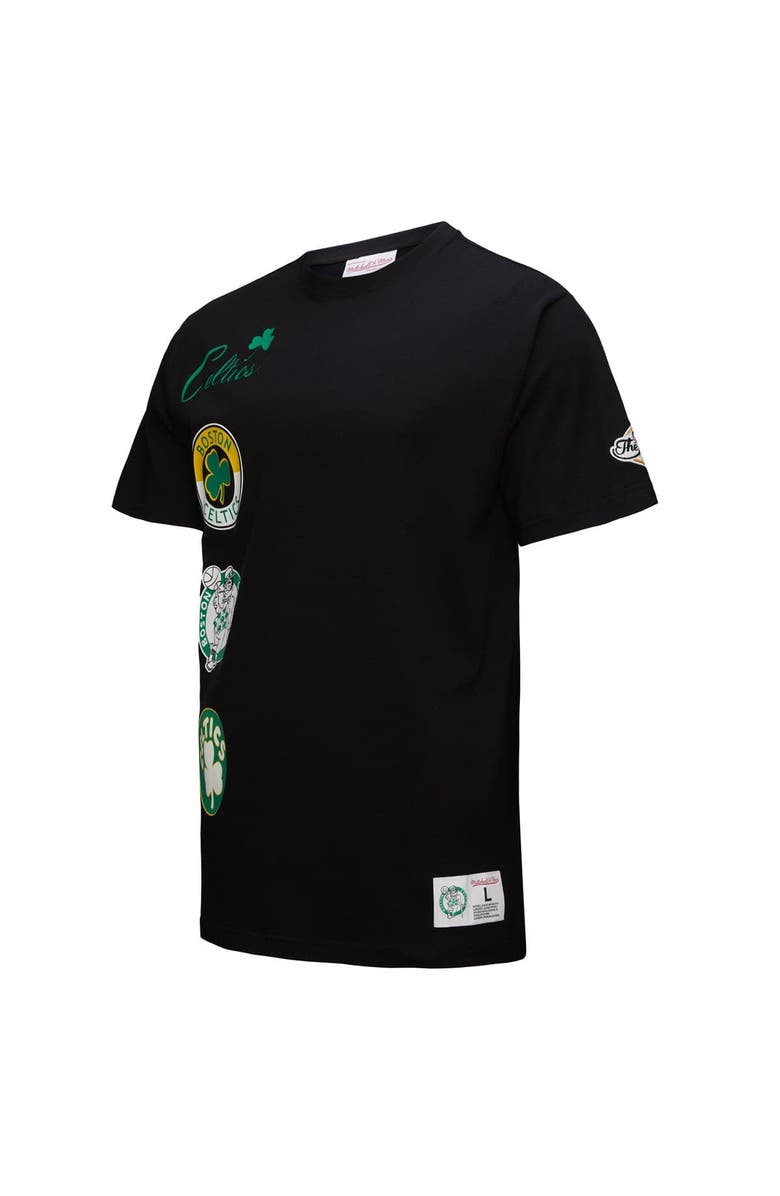Mitchell 
Ness Men
s Black Boston Celtics Black Out Collection Vintage Premium T-Shirt, Alternate, color, Black