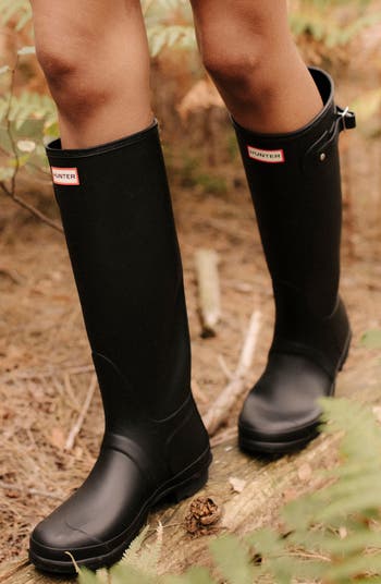 Hunter tall matte rain boots on sale