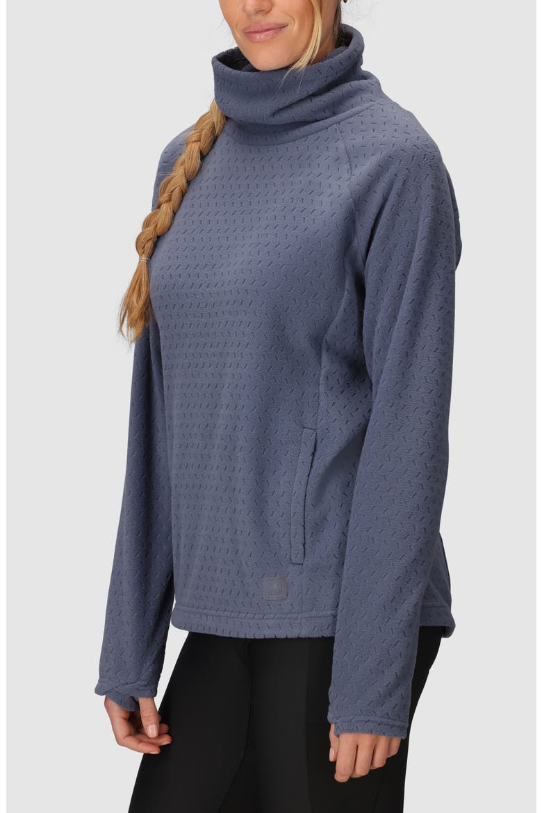 Trail Mix XT Fleece Cowl Neck Top, Alternate, color, SUMMIT