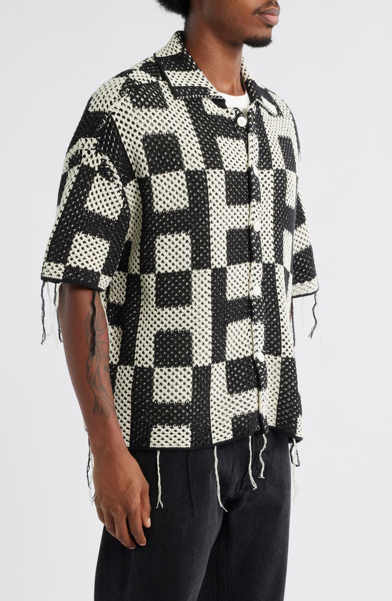 HONOR THE GIFT Fringe Open Stitch Button-Up Shirt, Alternate, color,