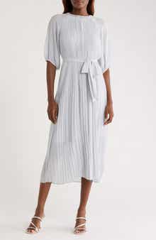 MELLODAY Pleated Long Sleeve Dress