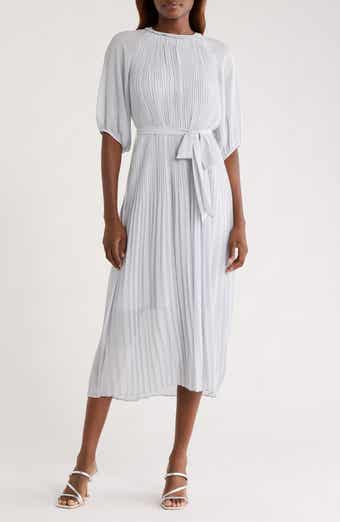 MELLODAY Pleated Long Sleeve Dress