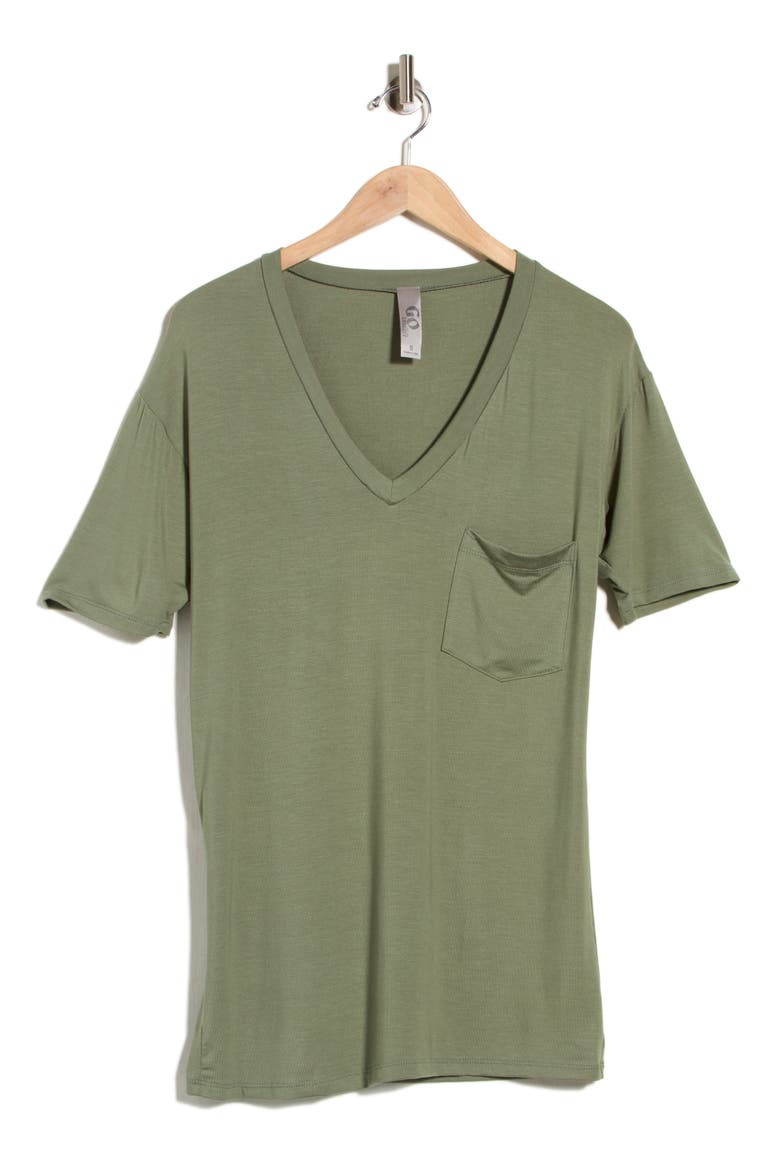 V-Neck Pocket T-Shirt, Alternate, color, MOSS