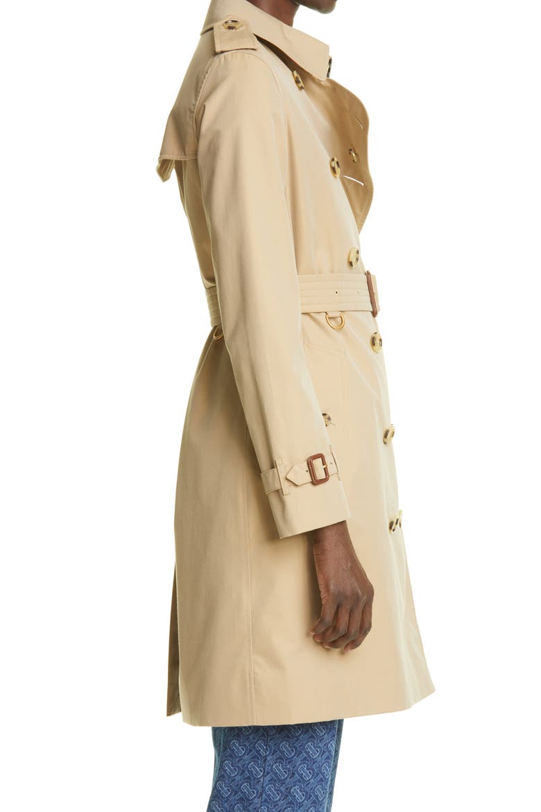 The Kensington Mid Heritage Trench Coat, Alternate, color, HONEY