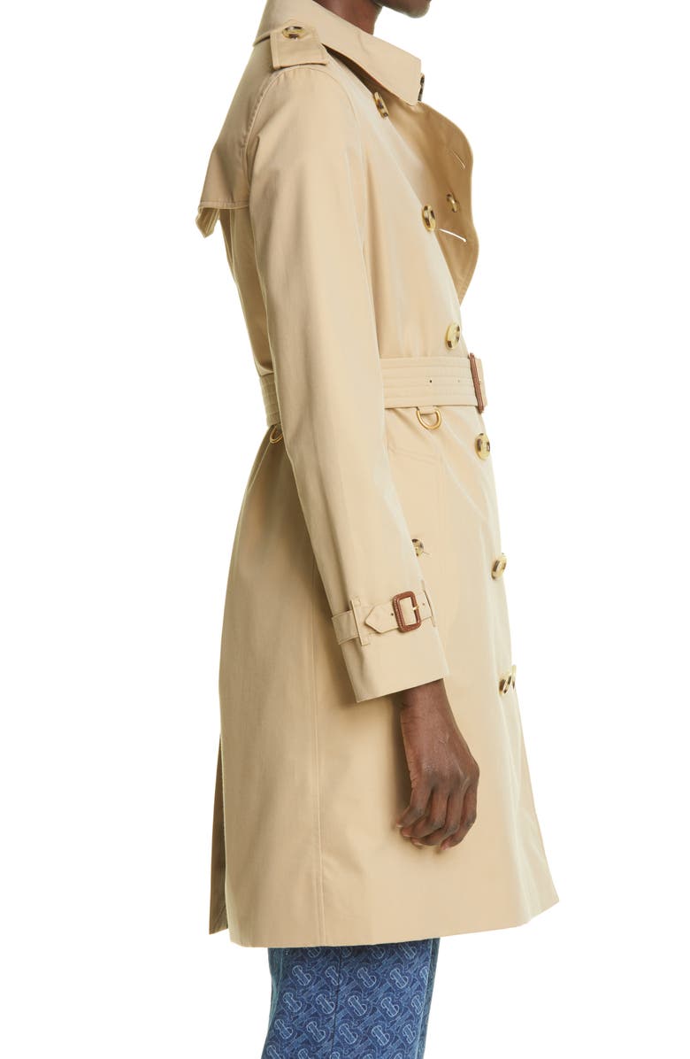 Burberry The Kensington Mid Heritage Trench Coat, Alternate, color, 