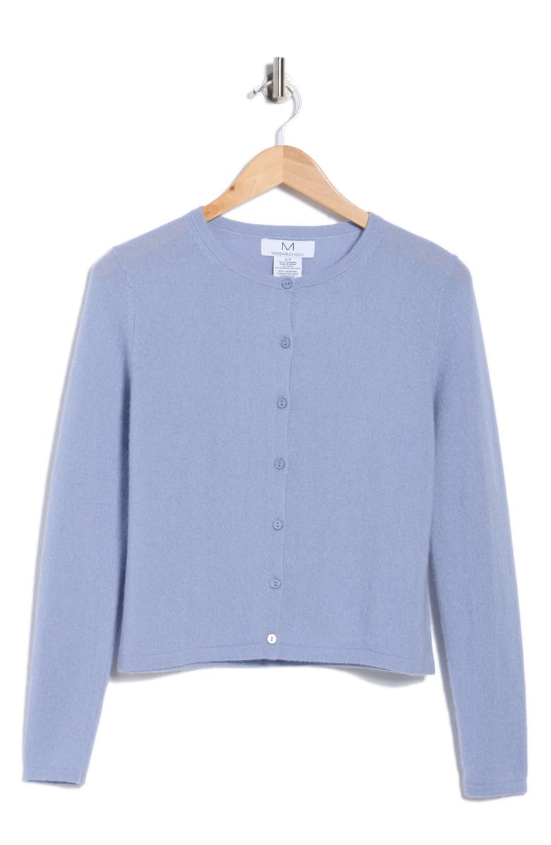 Magaschoni Cashmere Cardigan, Alternate, color, Moon Blue