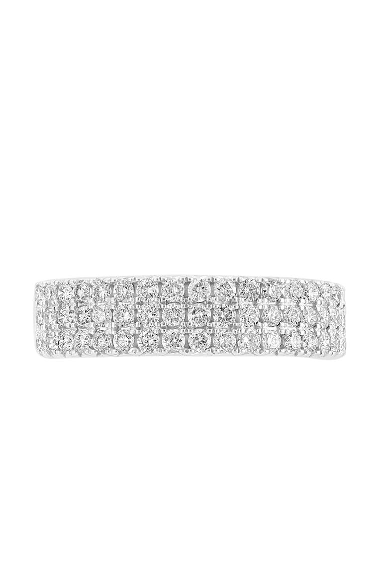 14K White Gold Diamond Symphony Band, Alternate, color, Metallic Silver