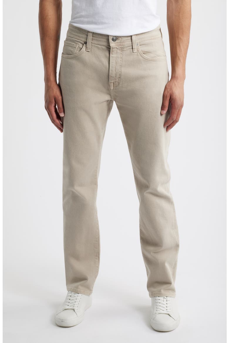 Slim Straight Leg Jeans, Main, color, TAN OXFORD