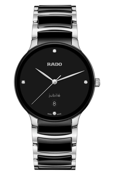 RADO ユニセックス 黒レザーベルト時計 Men's RADO Accessories | Nordstrom