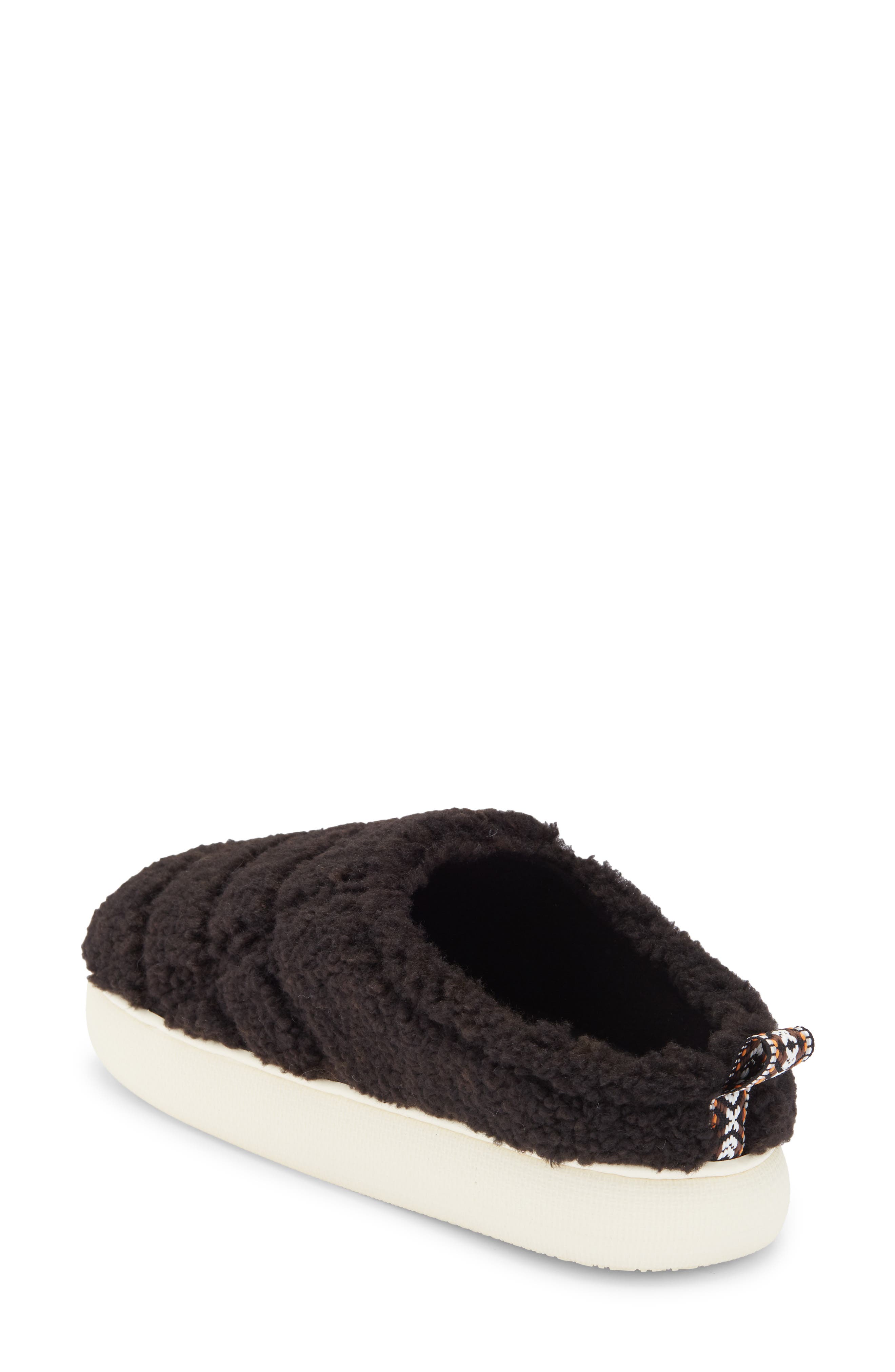 Abound Dion Faux Fur Quilted Clog Slipper, Alternate, color, Black