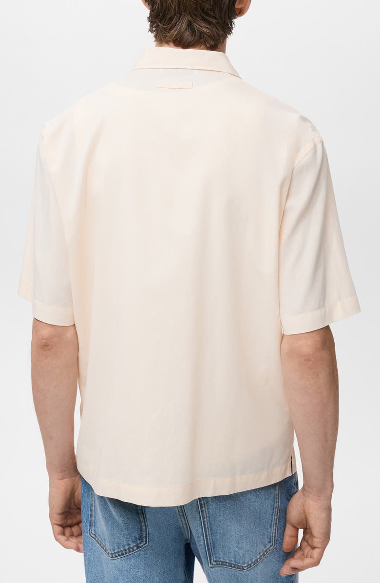 MANGO Regular Fit Tencel<sup>™</sup> Lyocell Blend Button-Up Shirt, Alternate, color, Ecru