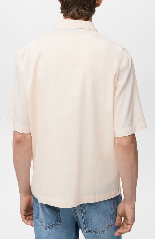 Mango Regular Fit Tencel™ Lyocell Blend Button-up Shirt In White