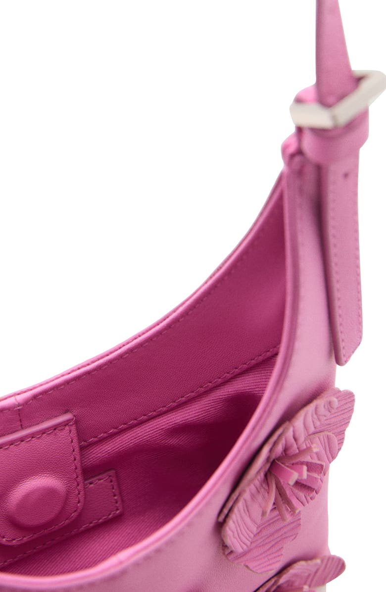 MANGO Floral Leather Shoulder Bag, Alternate, color,