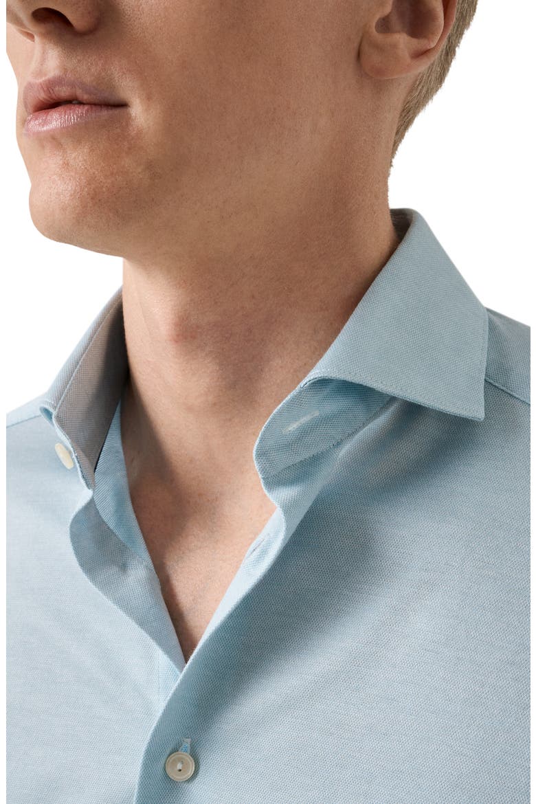 Contemporary Fit Filo di Scozia Jersey Dress Shirt, Alternate, color, LIGHT GREEN