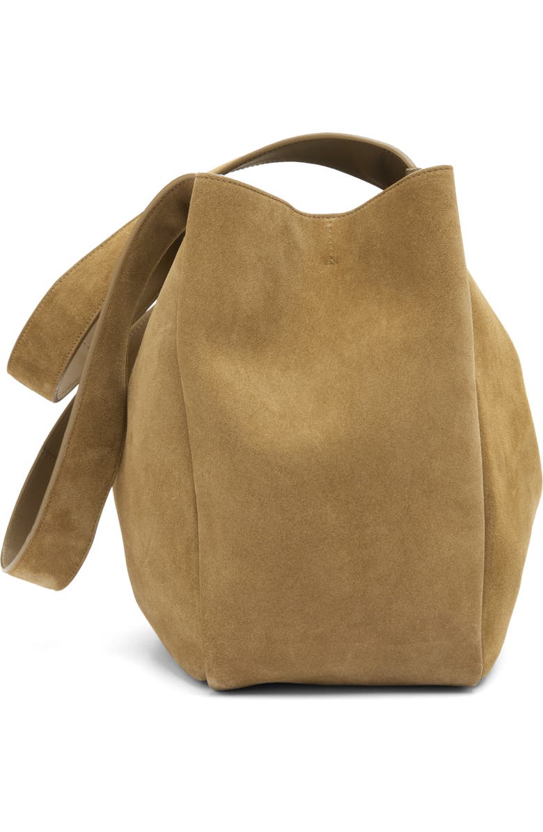 Saint Laurent Le 5 À 7 Bea Suede Tote, Alternate, color, Golden Leaf