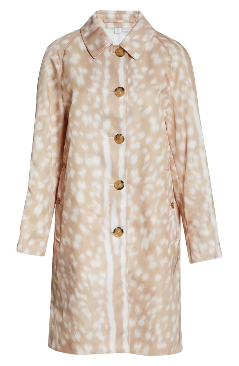 Burberry Brunstane Deer Print Nylon Car Coat, Alternate, color, 