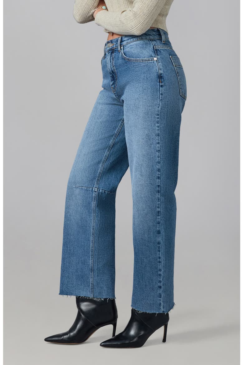 Dylan High Rise Barrel Jeans, Alternate, color, Divine Blue