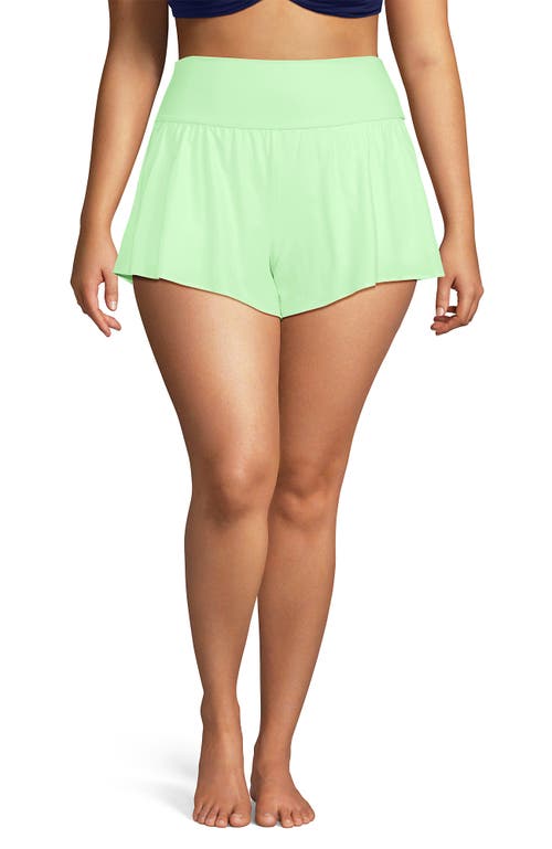 LANDS' END LANDS' END PLUS SIZE 3" PINCHLESS FLUTTER SWIM SHORT WITH PANTY