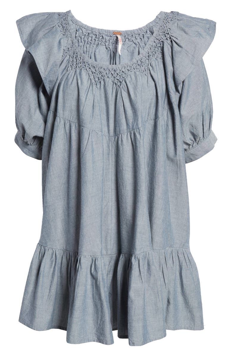 Free People Amelie Denim Minidress, Alternate, color,