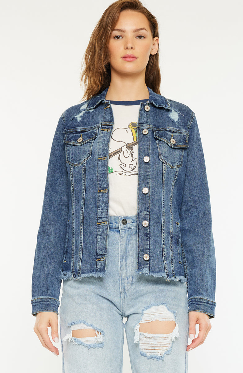 KanCan Wilson Denim Jacket, Alternate, color, Dark Wash