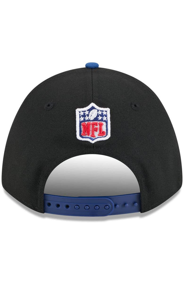 New Era Men's New Era Black/Royal Indianapolis Colts 2025 NFL Draft 9FORTY A-Frame M-Crown Adjustable Hat, Alternate, color,