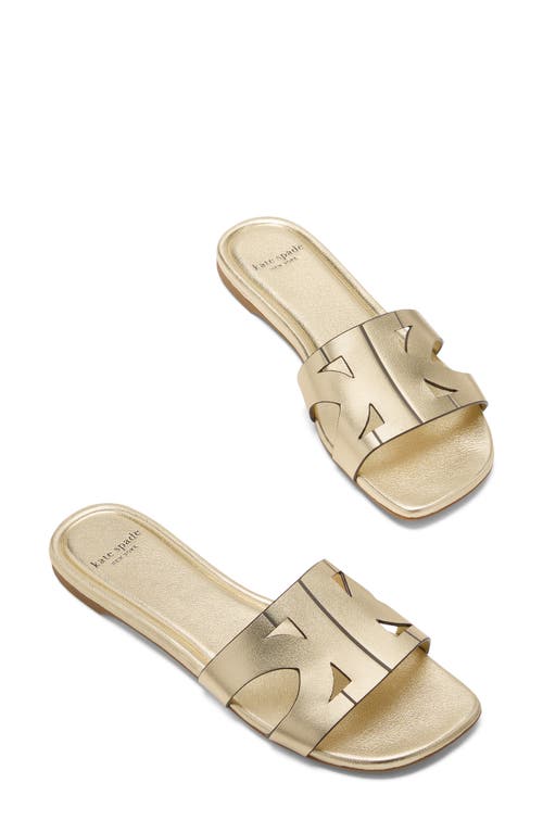 KATE SPADE KATE SPADE NEW YORK DUO SMOOTH LEATHER SLIDE SANDAL 