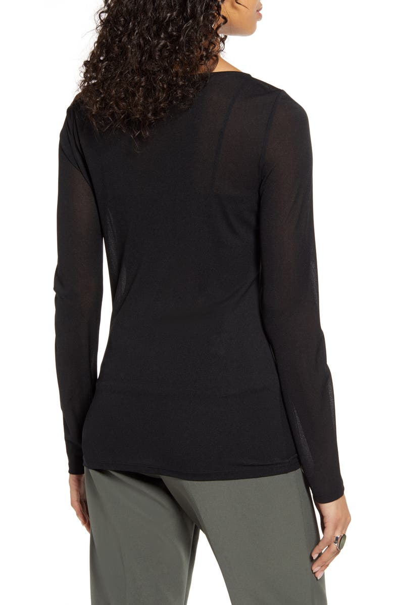 Halogen<sup>®</sup> Boat Neck Mesh Top, Alternate, color,