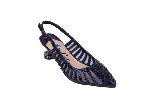 Lady Couture Mesh Rhinestone Heel Slingback Pump