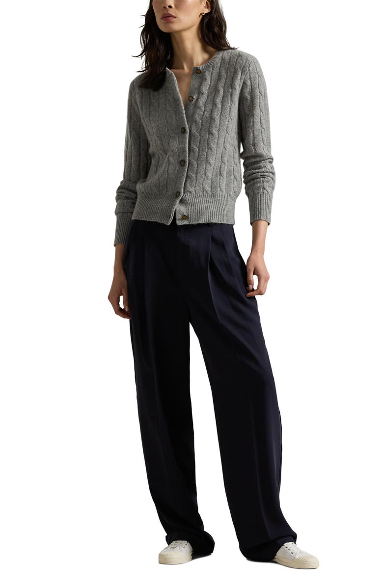 Polo Ralph Lauren Cashmere Cable Cardigan, Alternate, color, 