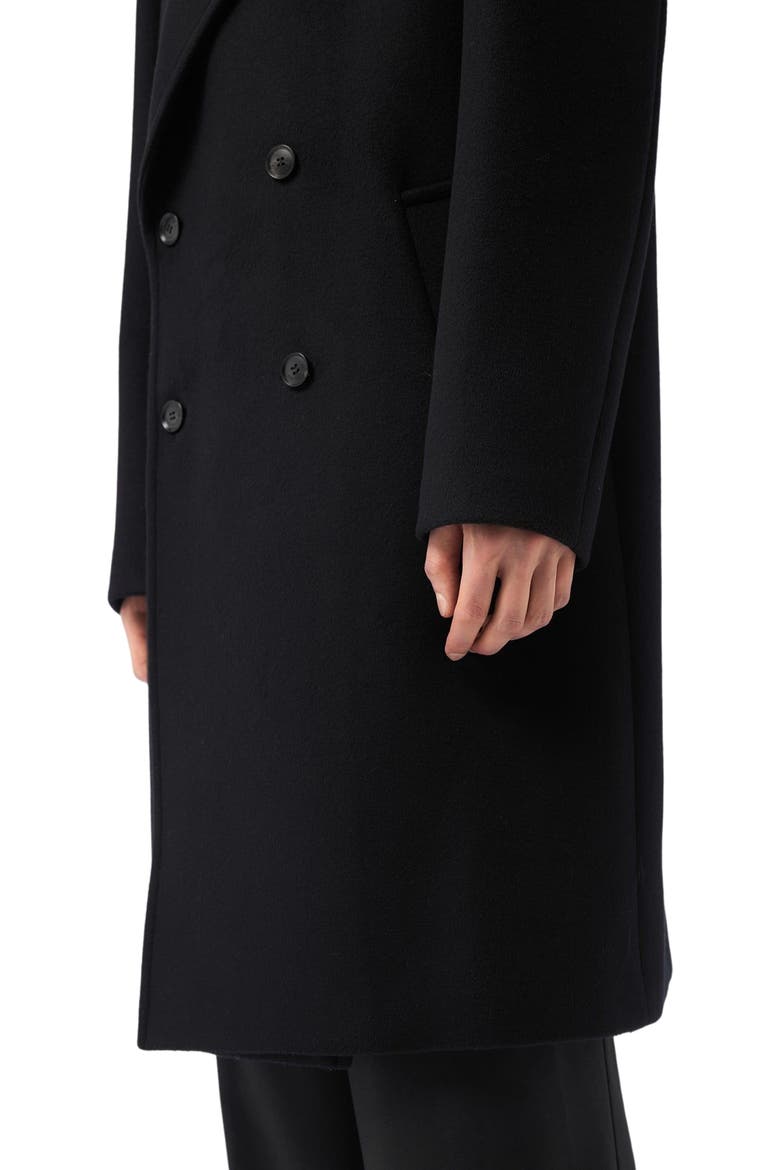 Double-Breasted Cashmere Coat for Men, Alternate, color, black