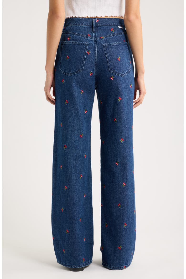 Farout Embroidered Wide Leg Jeans, Alternate, color, CHERRY AVENUE